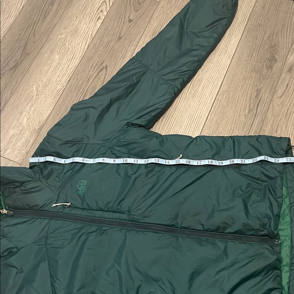 REI Forest Green Hooded Insulated Jacket - Picture 3 of 3